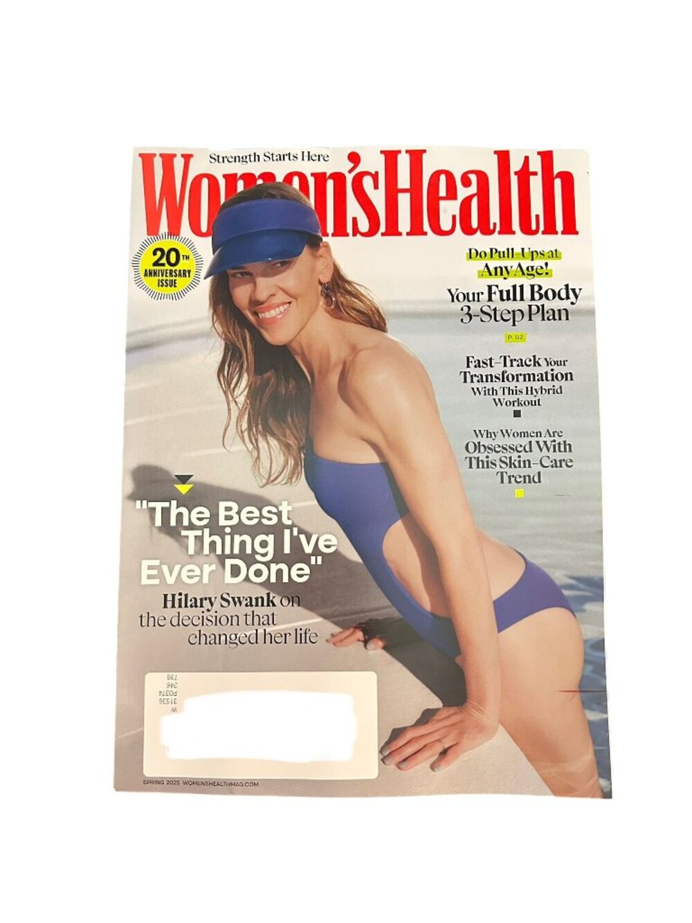 Womens Health Magazine Spring 2025 Hillary Swank 20th Anniversary Issue